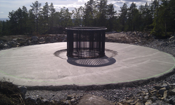 Fundament på plats. Foto: Pär Marklund