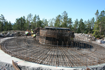 Armering pågår. Foto: Lina Landell