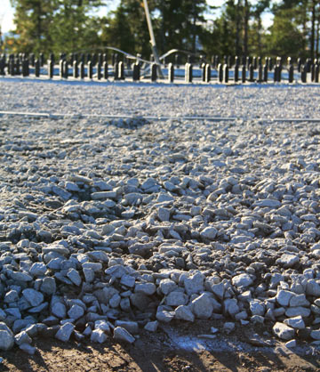 Fundamentet där vindkraftverket ska stå. Foto: Lina Landell