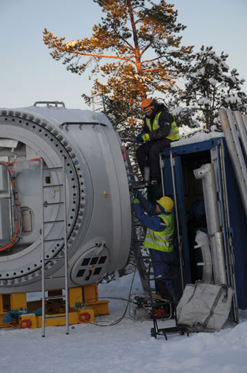 Bräntberget. Navet förbereds för lyft. Foto: Alltid Marknadsbyrå  
